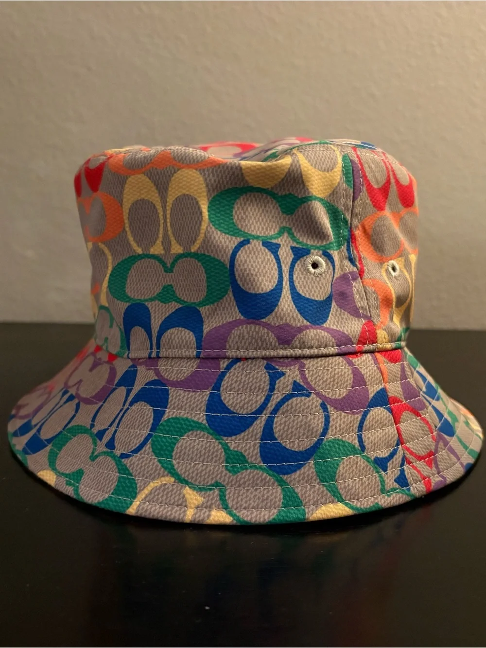 Coach Womens Multicolor 'C' Logo Bucket Hat